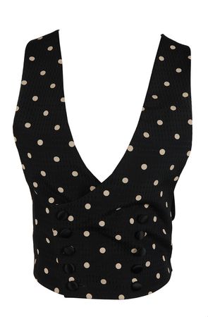 Lot #7408  Prince?s Stage-worn Black Polka Dot Vest - Image 1