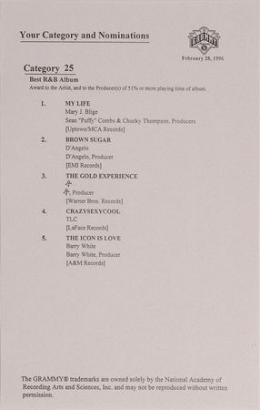 Lot #7434  Prince?s 1996 Grammy Invitation - Image 2