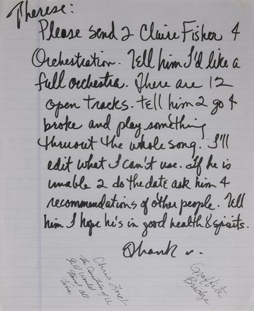 Lot #7431  Prince Handwritten Note - Image 1