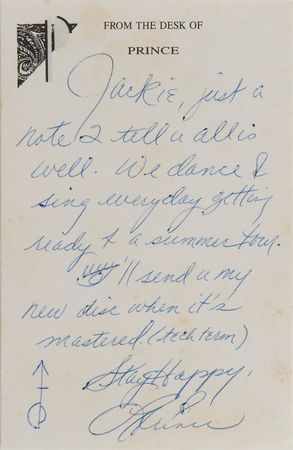 Lot #7521 Prince Autograph Letter Signed - Image 1