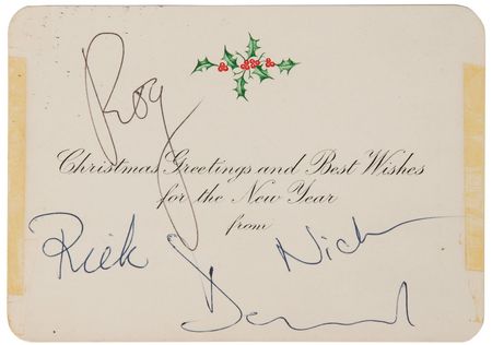 Lot #7145 Pink Floyd Signed Holiday Card - Image 1