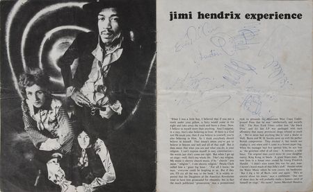 Lot #7084 Jimi Hendrix Experience Signed Program - Image 1