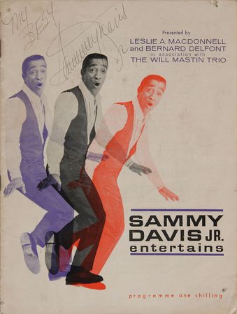 Lot #7171 Sammy Davis, Jr. Signed Program and Handbill - Image 1