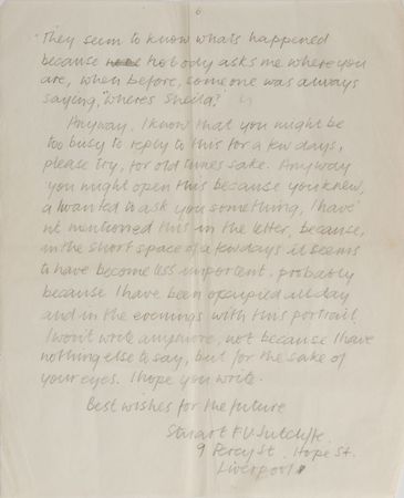 Lot #7008 Stuart Sutcliffe Autograph Letter Signed - Image 6
