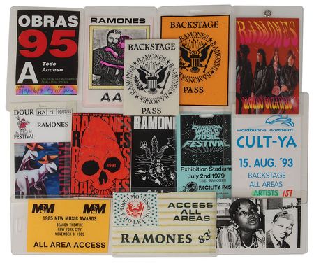 Lot #7351 Ramones Collection of (13) Passes