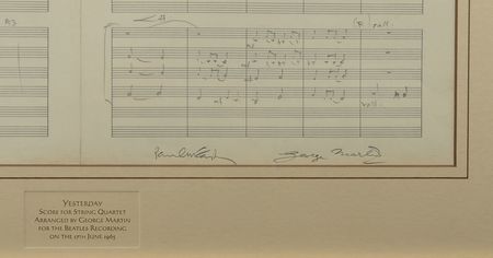 Lot #7015 Paul McCartney and George Martin Signed ‘Yesterday’ Lithograph - Image 2