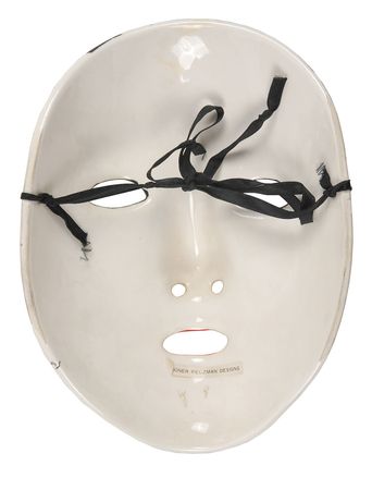 Lot #7462  Prince’s Birthday Masquerade Ball Pair of Party-Used Ceramic Masquerade Faces - Image 3