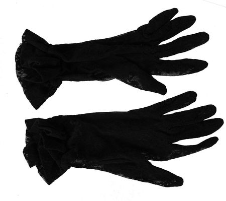 Lot #7442  Prince?s Purple Rain Era-Worn Black Lace Gloves - Image 1
