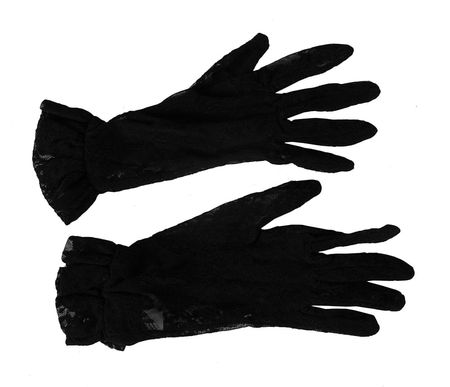 Lot #7442  Prince?s Purple Rain Era-Worn Black Lace Gloves - Image 2
