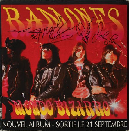 Lot #7305 Joey Ramone's Mondo Bizarro’ Signed