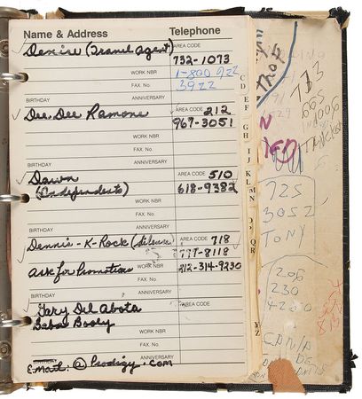 Lot #7289 Joey Ramone?s Pair of Address Books - Image 3