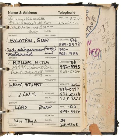 Lot #7289 Joey Ramone?s Pair of Address Books - Image 4