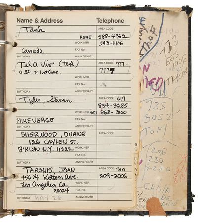 Lot #7289 Joey Ramone?s Pair of Address Books - Image 6