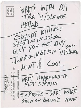 Lot #7281 Joey Ramone Handwritten Lyrics