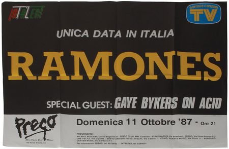 Lot #897  Ramones 1987 Italy Poster