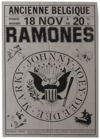 Lot #7332 Ramones 1981 Belgium Poster