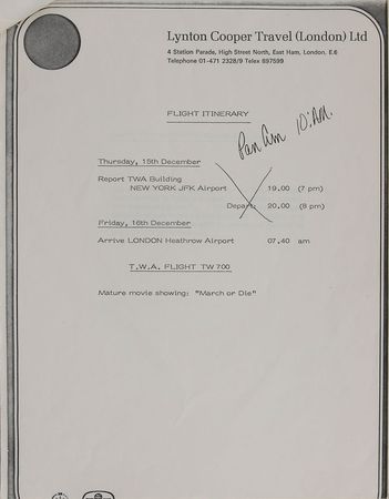 Lot #7347 Ramones Collection of Tour Itineraries - Image 3