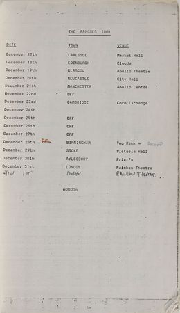 Lot #7347 Ramones Collection of Tour Itineraries - Image 4