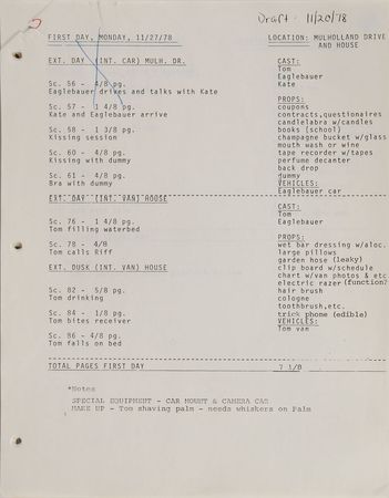 Lot #7345 Ramones Rock and Roll High School Call Sheets and Notebooks - Image 5
