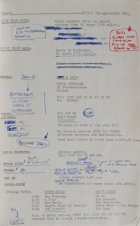 Lot #7349 Ramones Collection of Tour Itineraries - Image 3