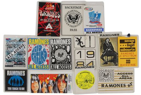 Lot #7353 Ramones Collection of (13) Passes