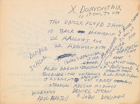 Lot #7284 Joey Ramone Handwritten Notes - Image 2