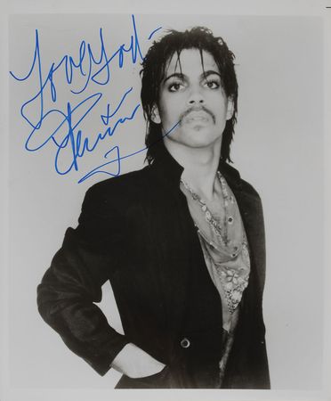 Lot #7526 Prince Signed Photograph - Image 1