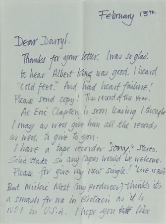 Lot #7186 Jeff Beck Autograph Letter Signed - Image 1