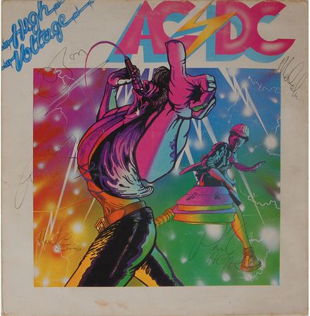 Lot #7215 AC/DC Signed 'High Voltage' Album - Image 1