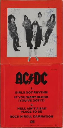 Lot #7218  AC/DC Signed EP Album Sleeve - Image 1