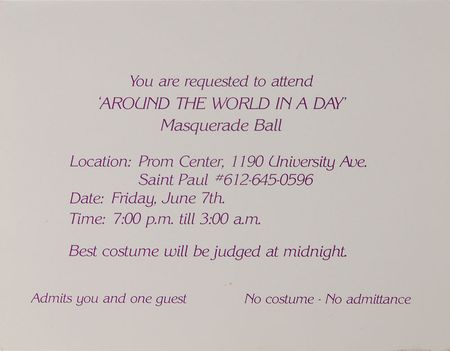 Lot #7491  Prince 1985 Pair of Invitations - Image 2