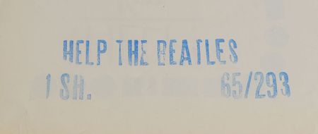 Lot #7054 Beatles 'Help' One Sheet Poster - Image 2