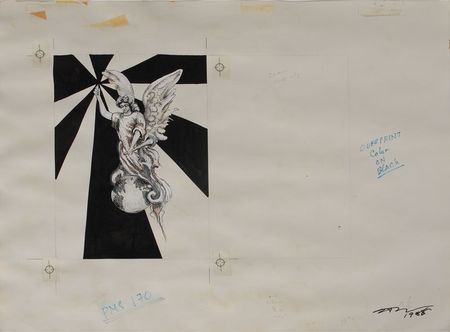 Lot #7514  Prince 1986 Christmas Card Original Artwork - Image 1
