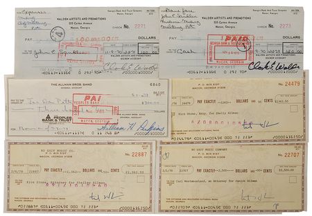 Lot #7226 Allman Brothers Lot of (12) Checks - Image 2