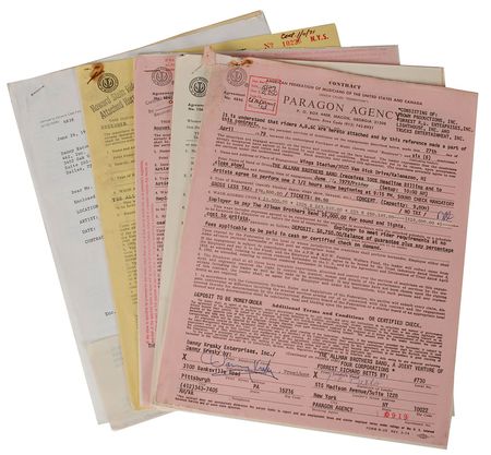 Lot #7225 Allman Brothers Collection of Contracts - Image 1