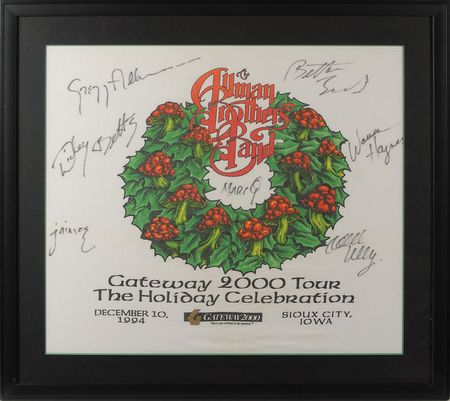 Lot #7224 Allman Brothers Band Signed Pelon - Image 1