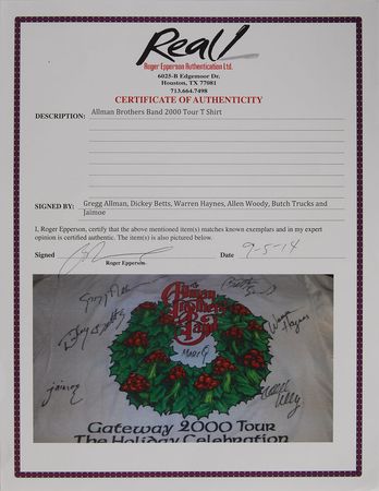Lot #7224 Allman Brothers Band Signed Pelon - Image 2