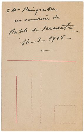 Lot #534 Pablo de Sarasate Signed Photograph - Image 1
