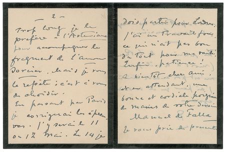 Lot #486 Manuel de Falla: 