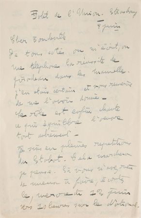Lot #549 Francis Poulenc Handwritten Letter Signed - Image 1