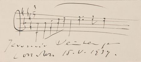 Lot #563 Jaromir Weinberger and Jan Kubelik Signed Musical Quotes - Image 1