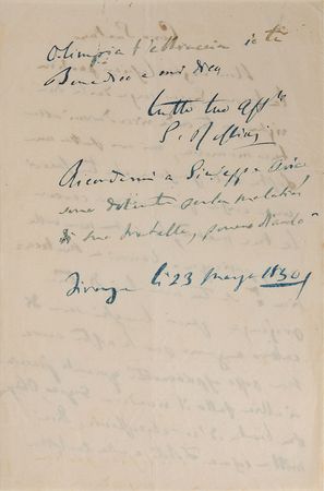 Lot #498 Gioacchino Rossini Handwritten Letter Signed - Image 2