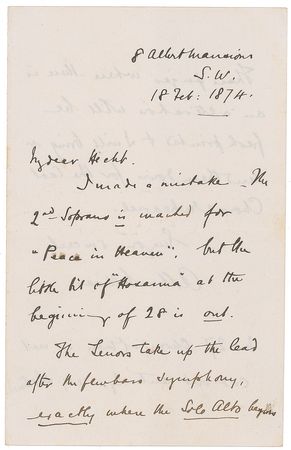 Lot #558 Arthur Sullivan Handwritten Letters Signed - Image 1
