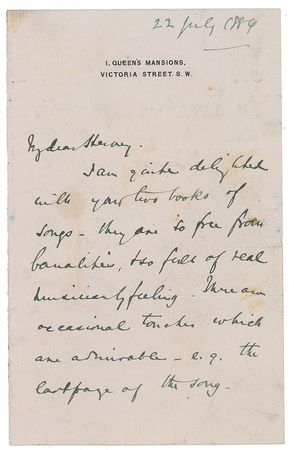 Lot #558 Arthur Sullivan Handwritten Letters Signed - Image 3