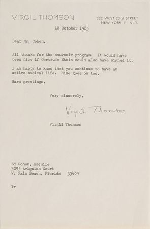 Lot #560 Virgil Thomson Group Lot - Image 2