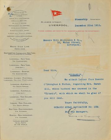 Lot #231 Titanic: John Gill: 
