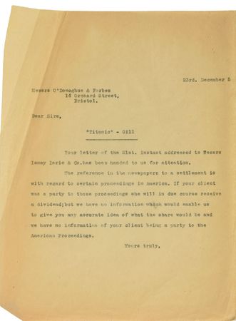 Lot #231 Titanic: John Gill: 