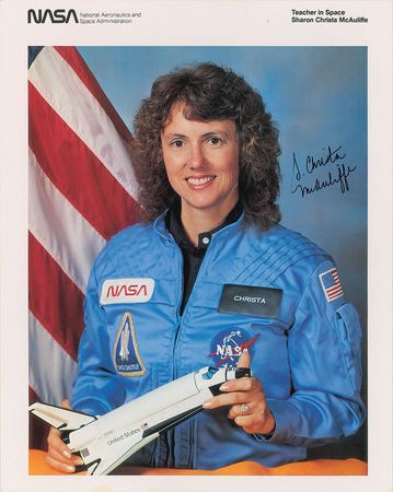 Lot #370 Christa McAuliffe and Barbara Morgan Signed Photograph - Image 2