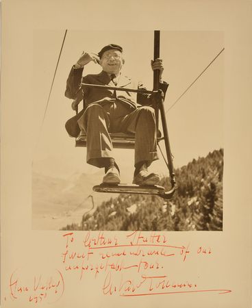 Lot #561 Arturo Toscanini Signed Photograph and Signed Musical Quote - Image 1