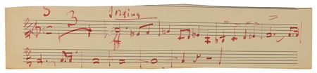 Lot #561 Arturo Toscanini Signed Photograph and Signed Musical Quote - Image 2